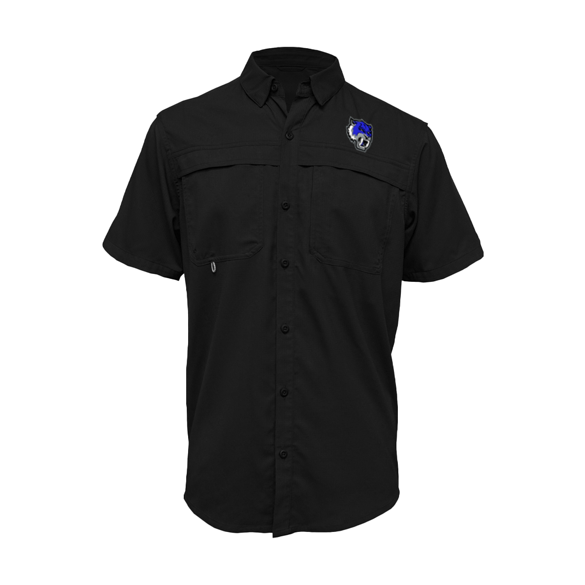 Embroidered Fishing Shirt - Short Sleeve - Robert Vela Sabercats - New Logo