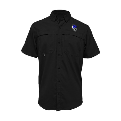 Embroidered Fishing Shirt - Short Sleeve - Robert Vela Sabercats - New Logo