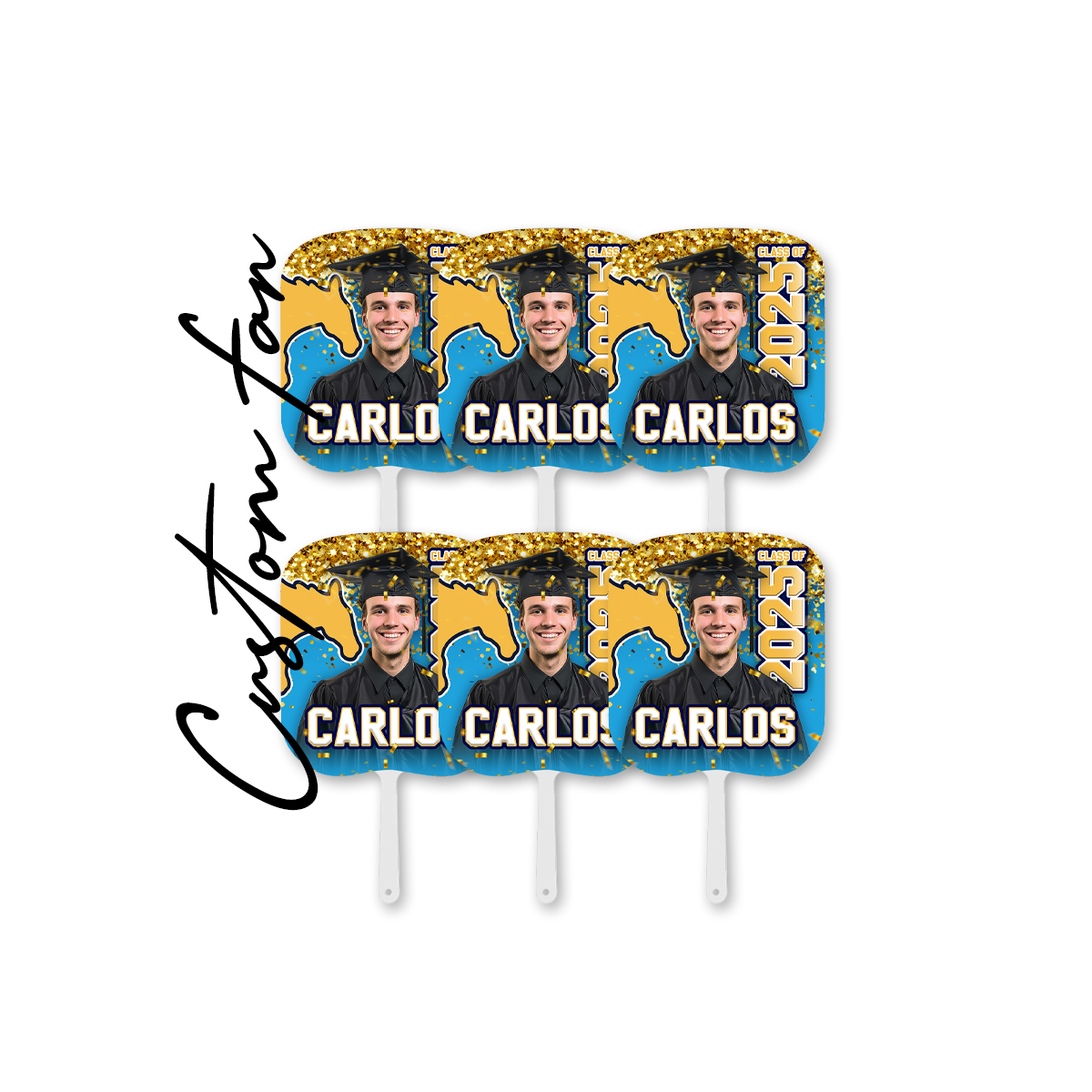 Personal Custom Hand Fan – Graduation Edition