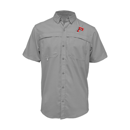Embroidered Fishing Shirt - Short Sleeve - Sharyland Pioneer Diamondbacks - P Logo