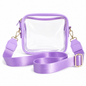 Lavender & Clear Stadium Crossbody Bag