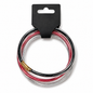 Red, Black & Silver Stackable Tube Bangle Bracelet Set