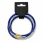 Blue & Silver Stackable Tube Bangle Bracelet Set