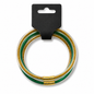 Green & Gold Stackable Tube Bangle Bracelet Set