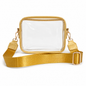 Metallic Gold &amp; Clear Stadium Crossbody Bag
