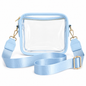 Light Blue & Clear Stadium Crossbody Bag