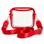 Red & Clear Stadium Crossbody Bag