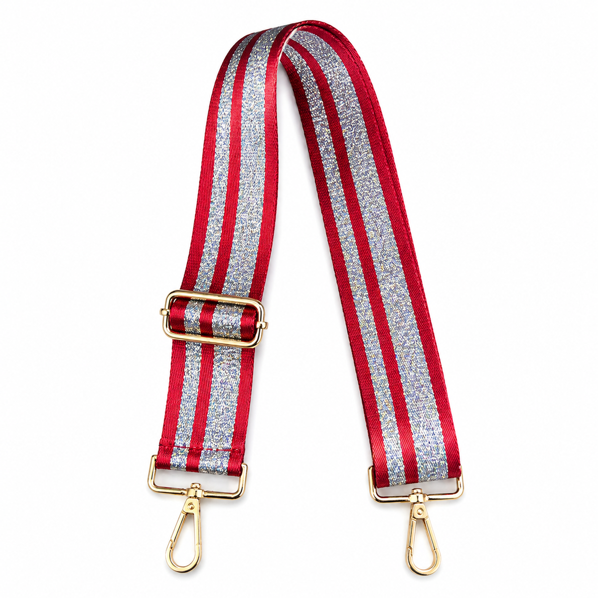 Red & Silver Metallic Adjustable Purse Strap