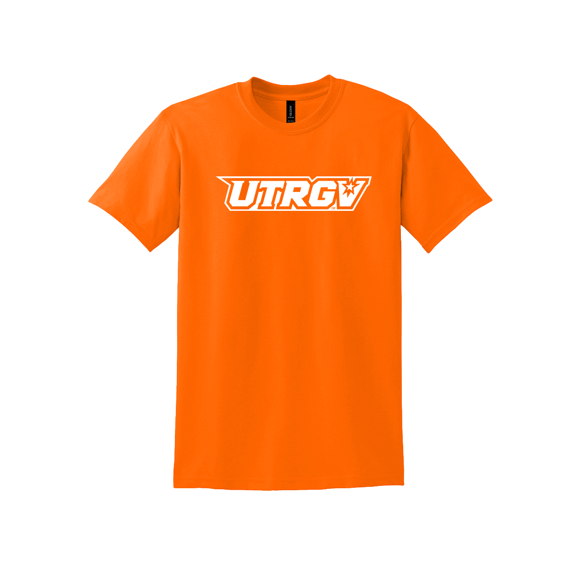 UTRGV Gildan White Primary Logo - Orange T-shirt