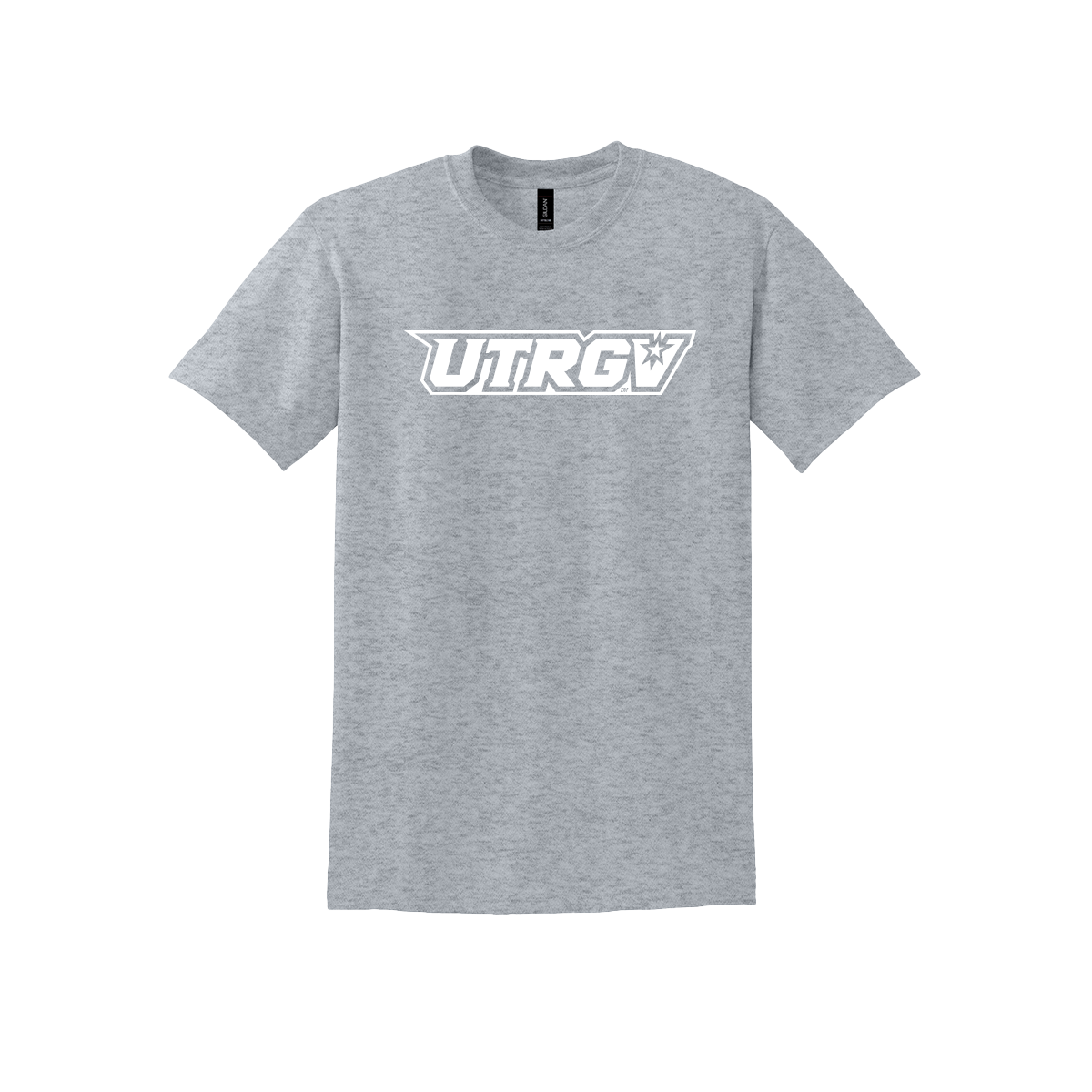 UTRGV Gildan White Primary Logo - Sport Grey T-shirt