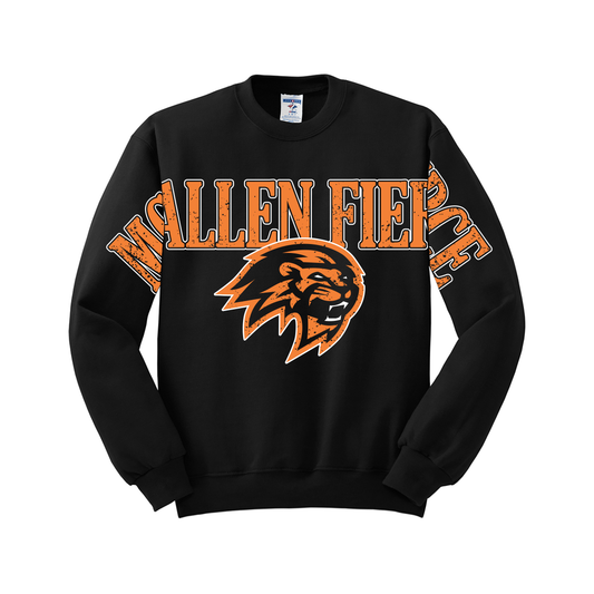 Fierce - Vintage Varsity - Crewneck - Black