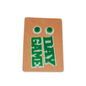 Game Day Green & White Acrylic Earrings