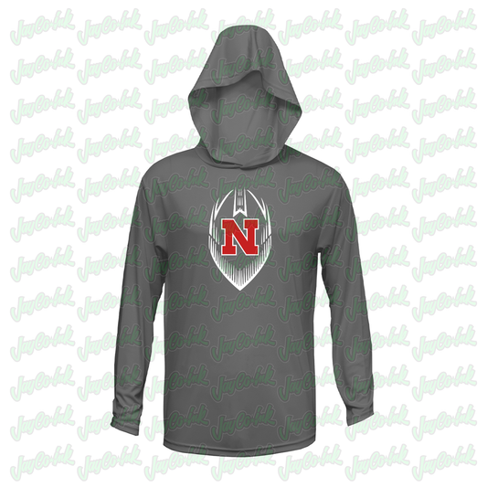Sharyland North Football - Hooded Long Sleeve - Grey