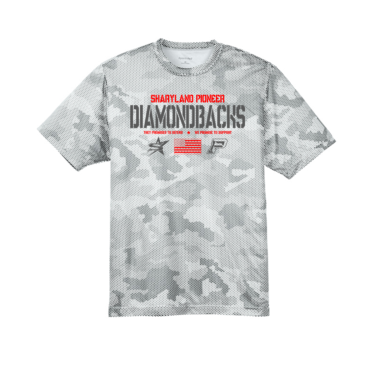 White - Sharyland Pioneer - Military Appreciation Volleyball Shirt