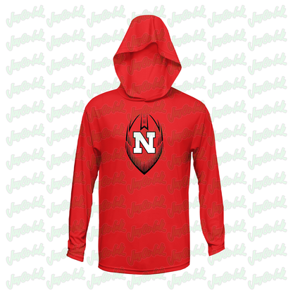 Sharyland North Football - Hooded Long Sleeve - Red
