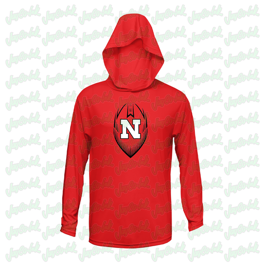 Sharyland North Football - Hooded Long Sleeve - Red