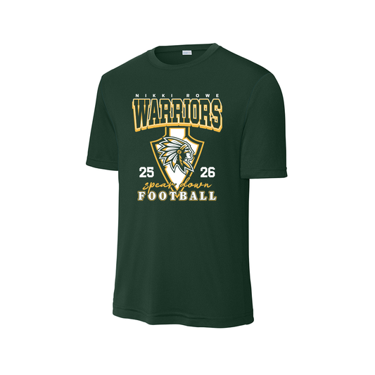 Nikki Rowe “Spear Down” Football Tee- Drifit Short sleeve