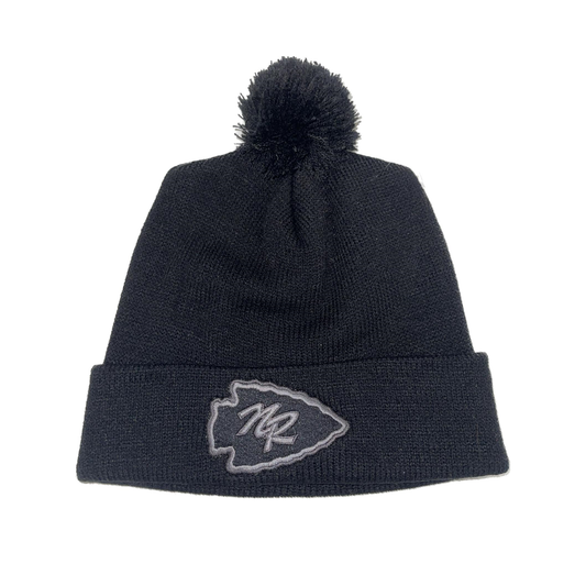 Blackout Pom Pom Beanie