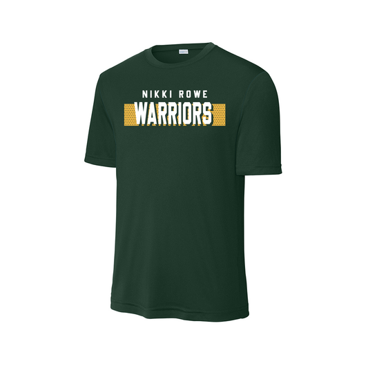 Nikki Rowe “Warriors Box Logo” Tee - Dri-Fit Short sleeve - Green