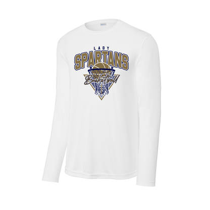 Lady Spartans Basketball - Fan Shirt - Long Sleeve - White