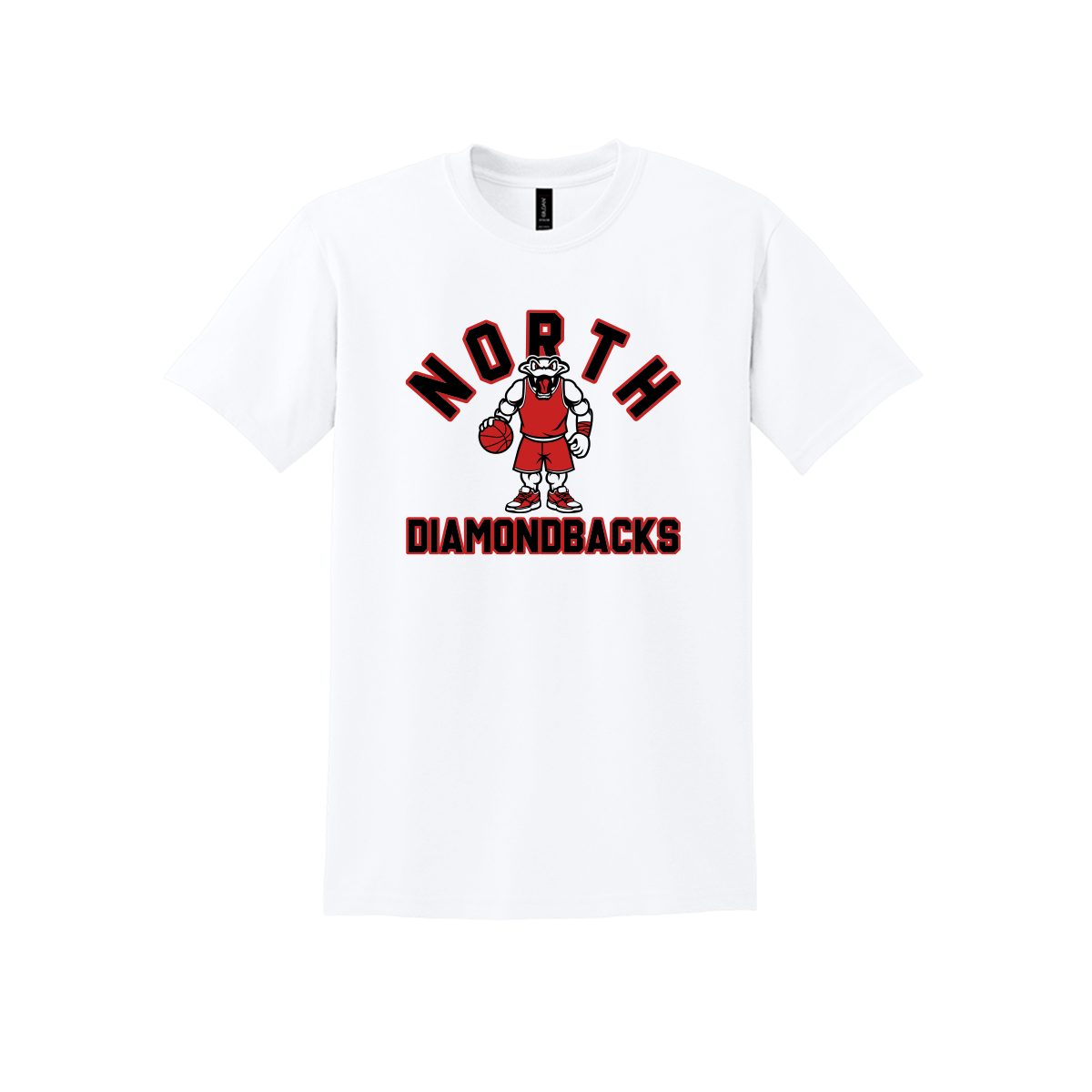 Sharyland North Basketball - Cotton Fan Shirt - Short Sleeve - White