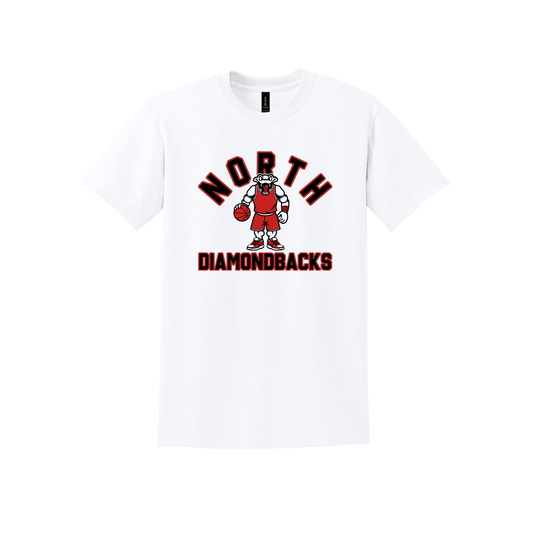 Sharyland North Basketball - Cotton Fan Shirt - Short Sleeve - White