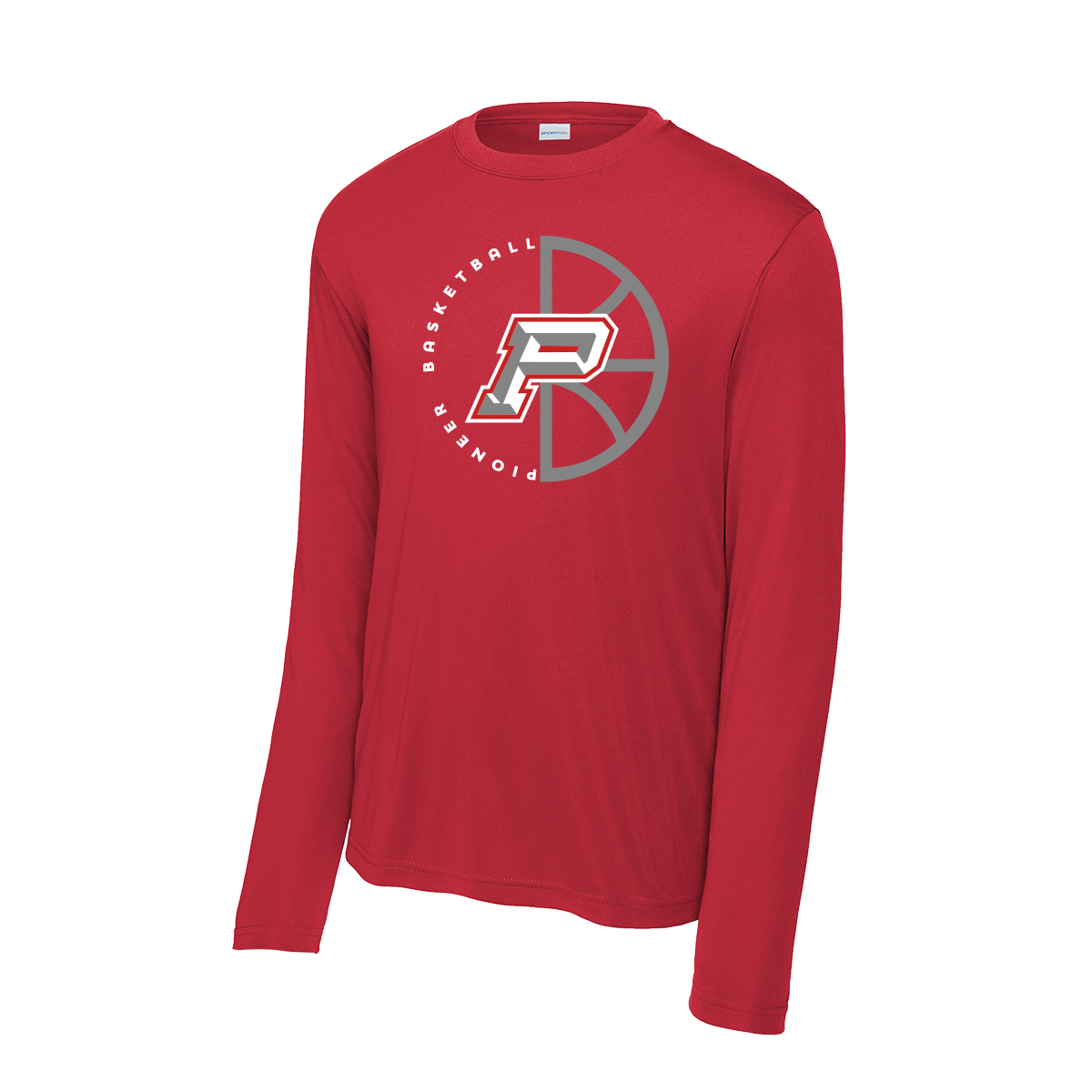 Sharyland Pioneer Basketball 2025-2026 - Fan Shirt - Long Sleeve - Red (JV Dark & Light Fans & Players)