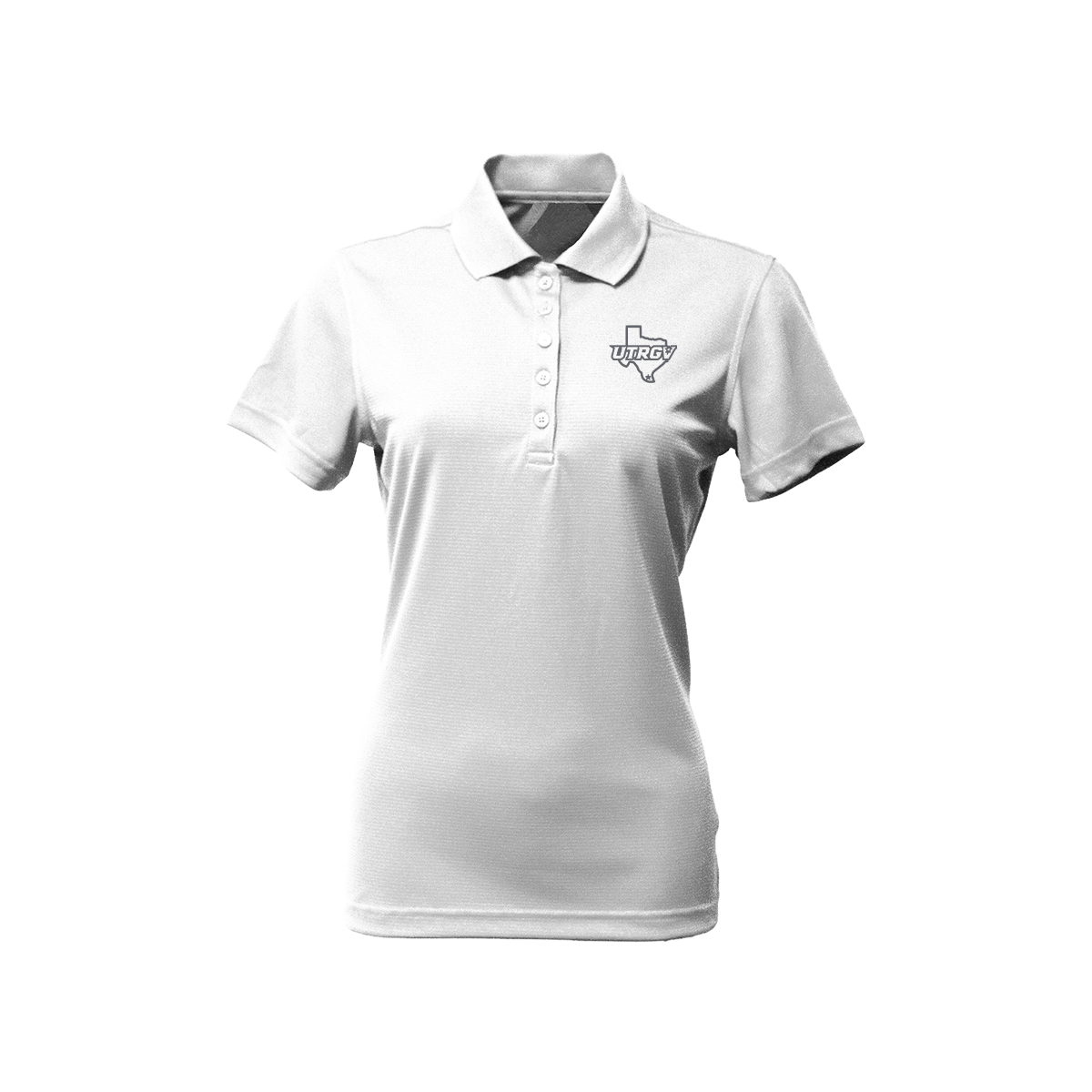 UTRGV Grey Texas Logo - Women's White Polo