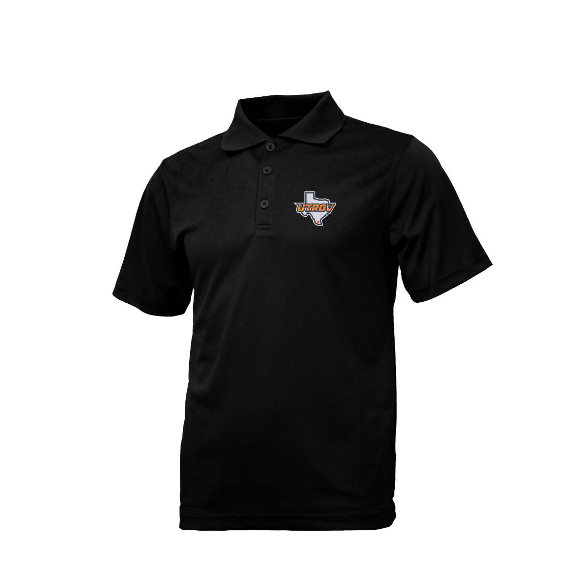 UTRGV Texas Logo - Men's Black Polo
