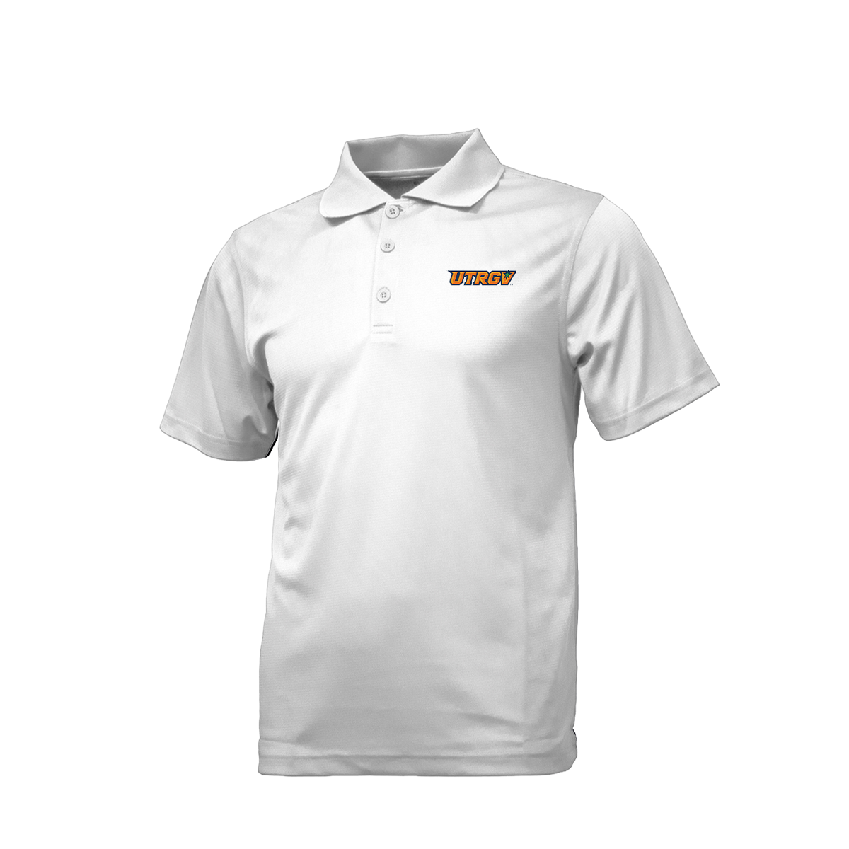 UTRGV Primary Logo - Men's White Polo