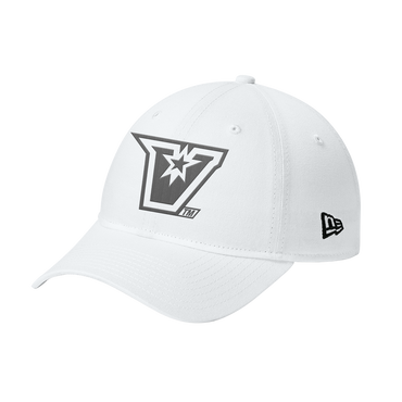 UTRGV™ - Embroidered V-Logo - New Era® Adjustable Unstructured Cap - White/Grey