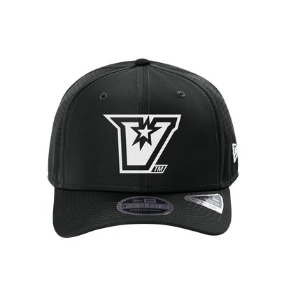 UTRGV™ - Embroidered V-Logo - New Era® 9SEVENTY® Perforated Snapback Cap - Black/White