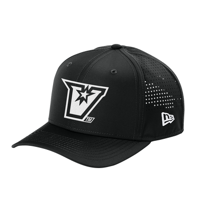UTRGV™ - Embroidered V-Logo - New Era® 9SEVENTY® Perforated Snapback Cap - Black/White