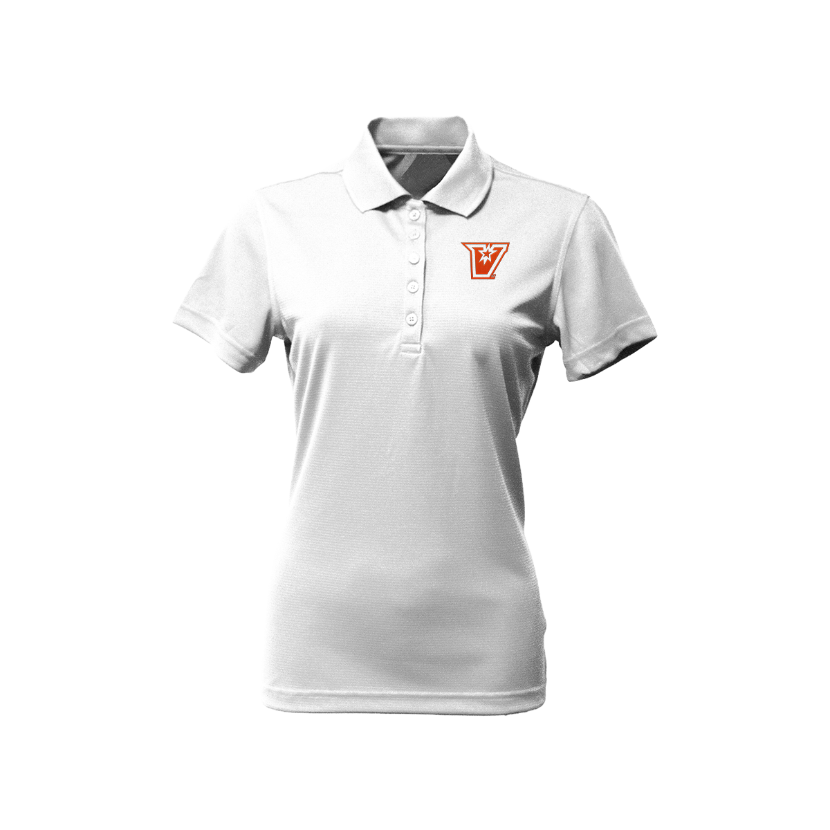 UTRGV Orange V Logo - Women's White Polo
