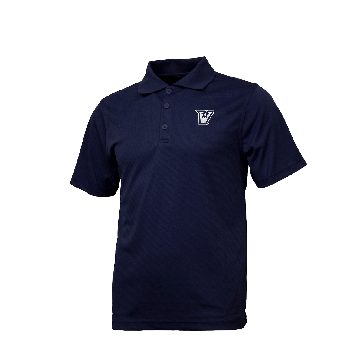 UTRGV White V Logo - Men's Navy Polo