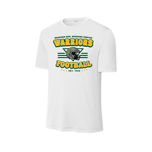 Nikki Rowe "Retro Warriors Football” Tee - Dri-Fit Short sleeve - White