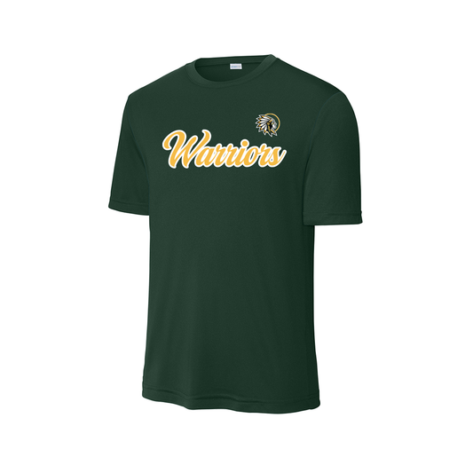 Nikki Rowe “Warriors Script” Tee - Drifit Short sleeve - Forest Green