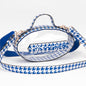 Football Shaped Transparent Crossbody Stadium bags Blue White
