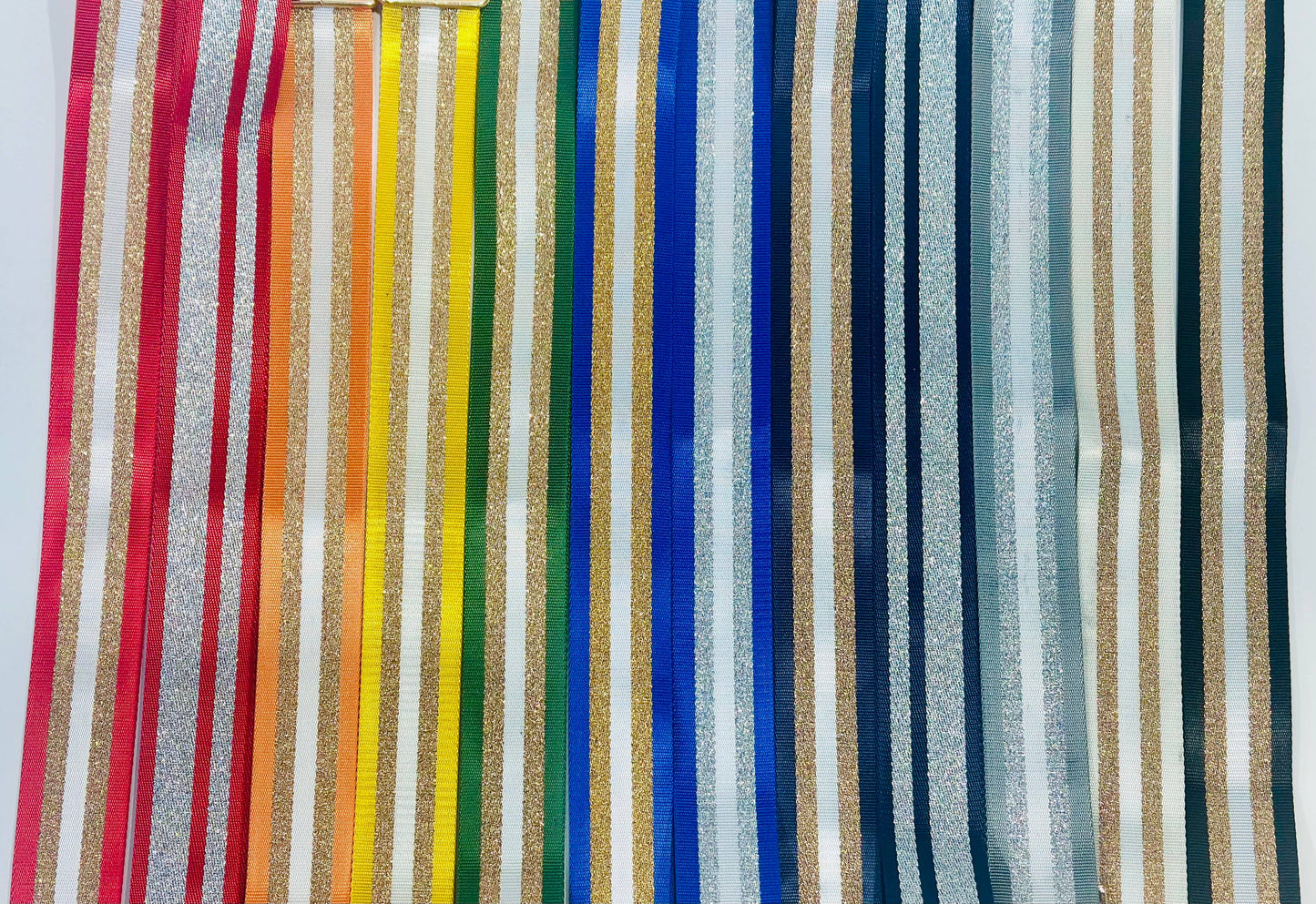 Fun Purse Straps - Striped Bag Strap: Orange/gold