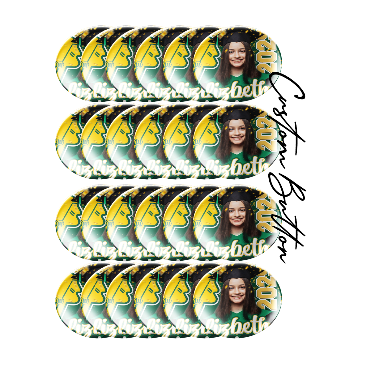 Custom Graduation Photo Button – 3”