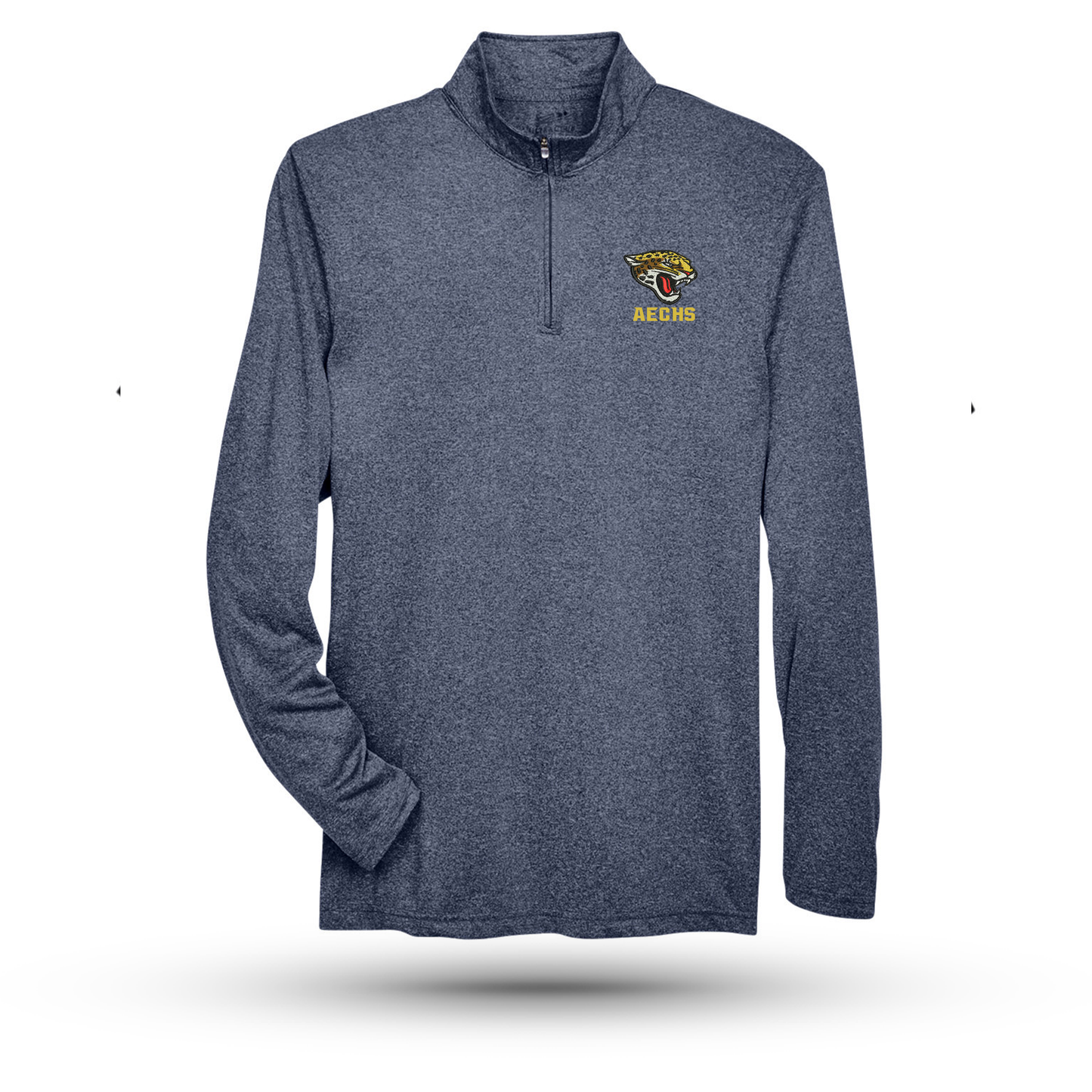 AECHS HEATHERED QUARTER-ZIP EMBROIDERED